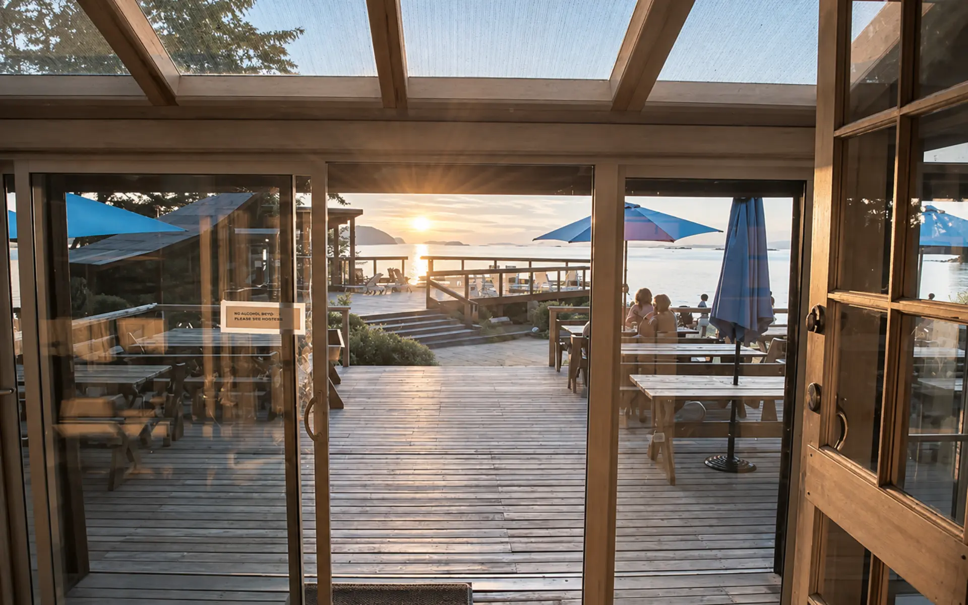 Sunset Waterfront Café Deck